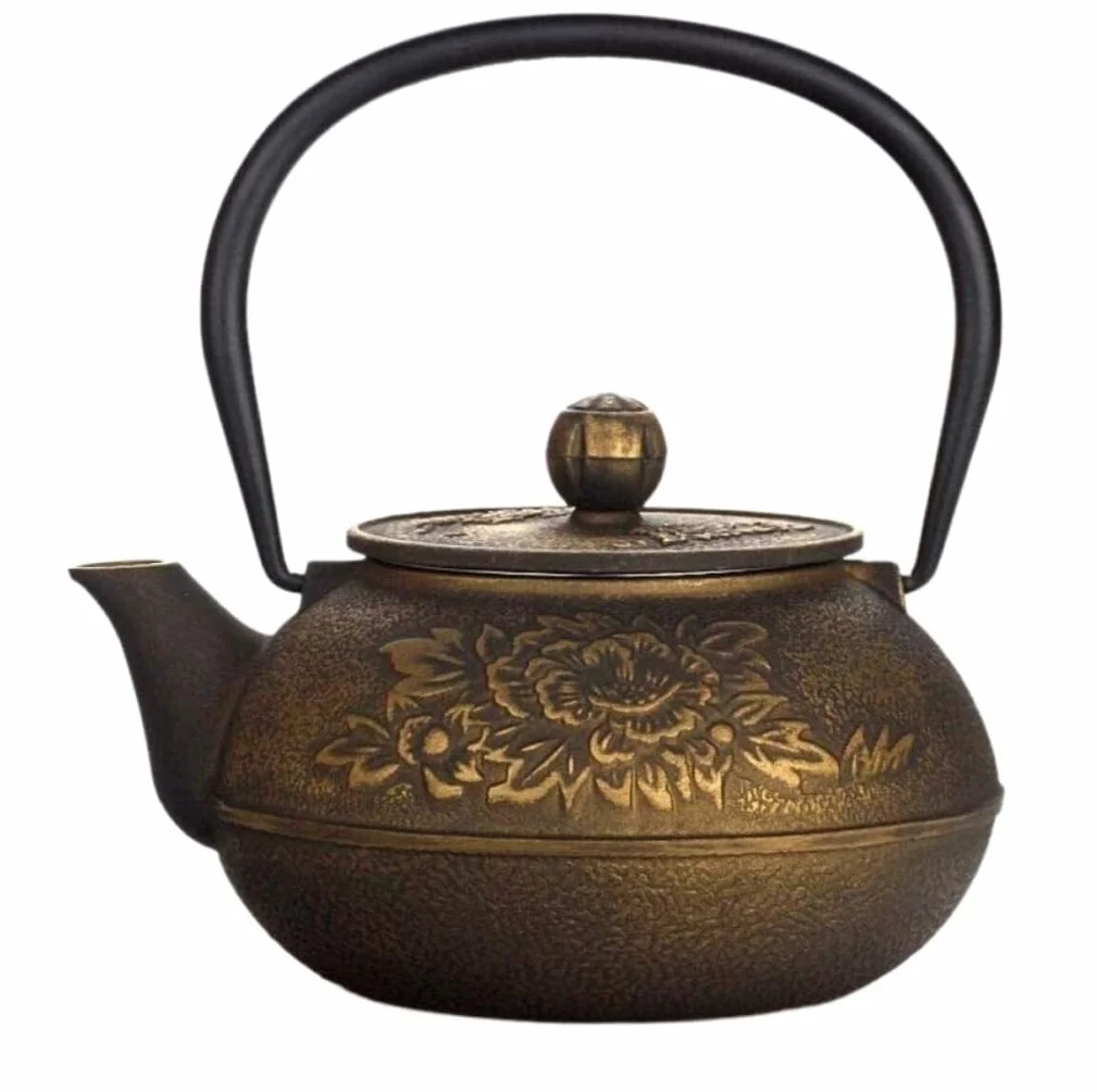 Tetera Tetera De 900ML, Teteras De Hierro Fundido, Tetera De Hierro Hecha A Mano, Tetera De Hierro De Cerdo Sin Recubrimiento, Tetera De Agua Hirviendo, Tetera Artesanal Tetera Hierro Fundido