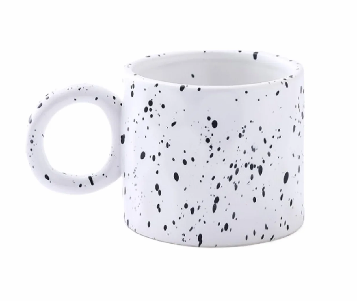 Tazas De Cafe Tazas Desayuno Taza Color Splash Tinta Taza De Cerámica Oficina Y Hogar Taza Para Beber Café Adecuado Para Bebidas De Jugo De Leche 350ml Tazas Cafe Taza Desayuno ( Color : B , Size : 35