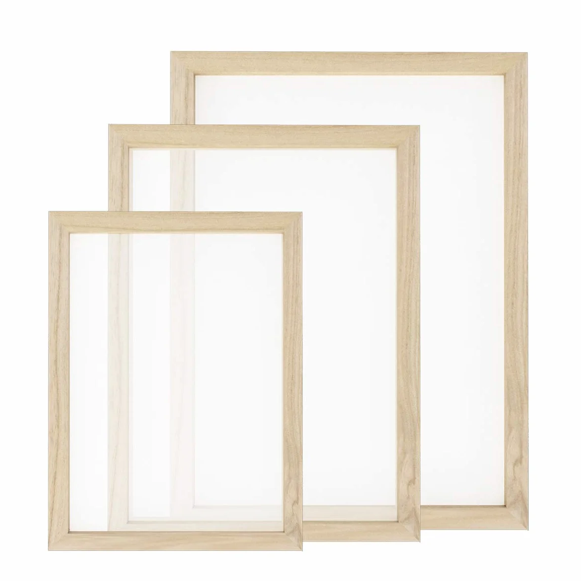 Worown Marcos para Hacer Papel de Madera (3 Tamaños) - Marco para Fabricar Papel
