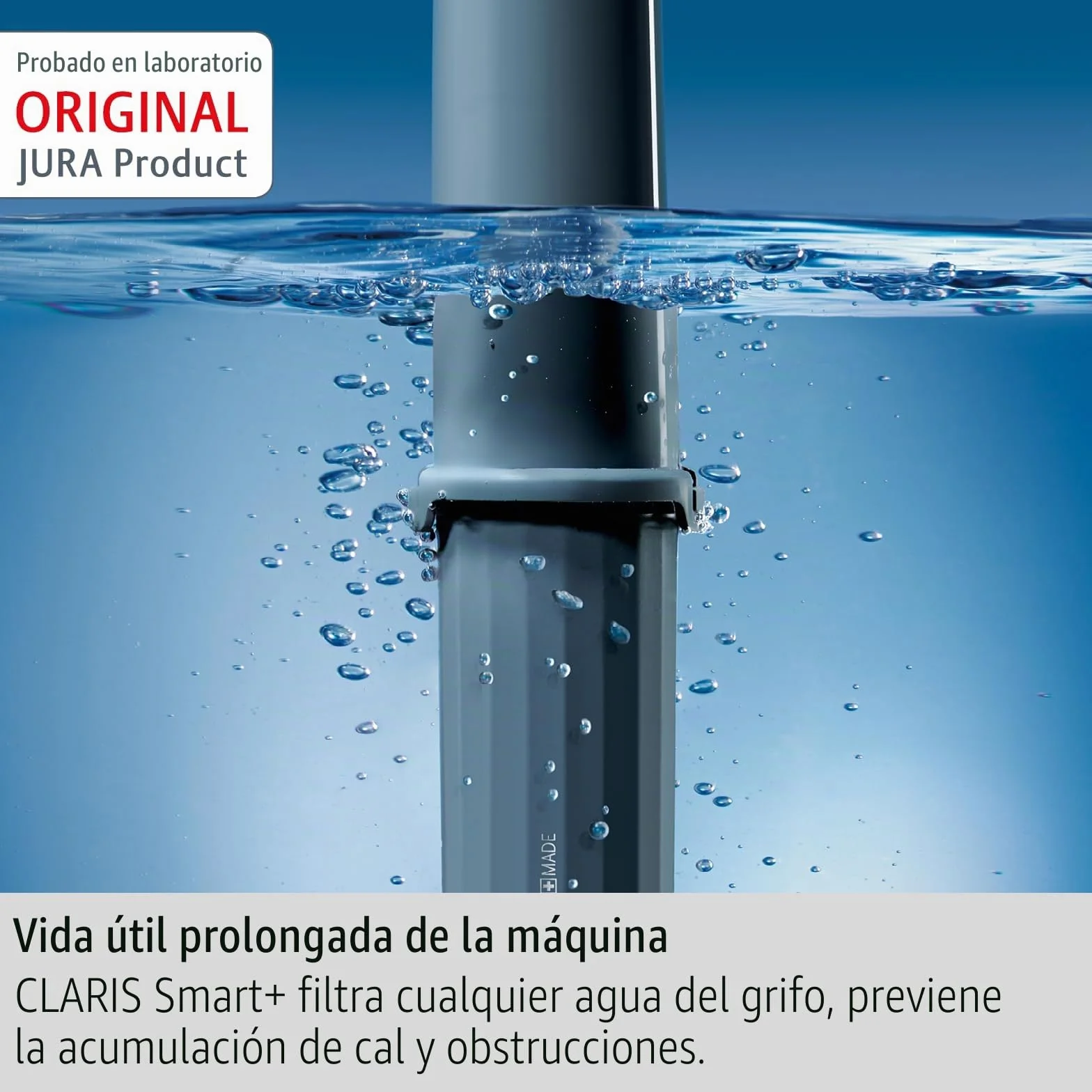 JURA CLARIS Smart+ 25066 - Cartucho de filtro con reconocimiento automático de filtro (certificado TÜV, 4 unidades)