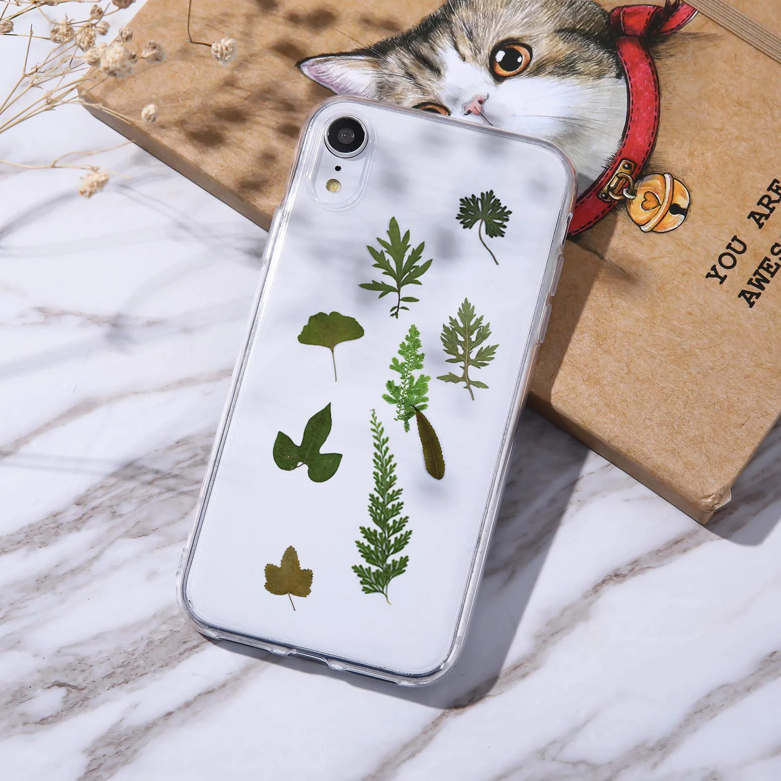 Naturales Reales Hojas Secas Prensadas de Plantas de Herbario Mezclados para Manualidades de Resina DIY Pegatinas de Uñas Adornos Decoraciones