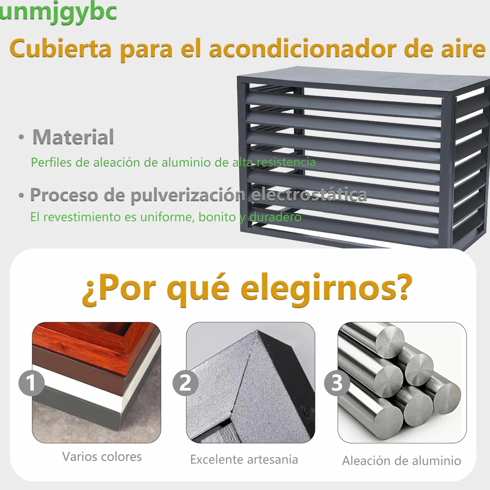 Valla de Privacidad Cubierta Aire Acondicionado Persiana Text Madera L100×W50×H70(1.5P) Exterior Rejilla Aluminio Resistente Óxido Reducción Ruido Soporte Plantas Decoración Elegante