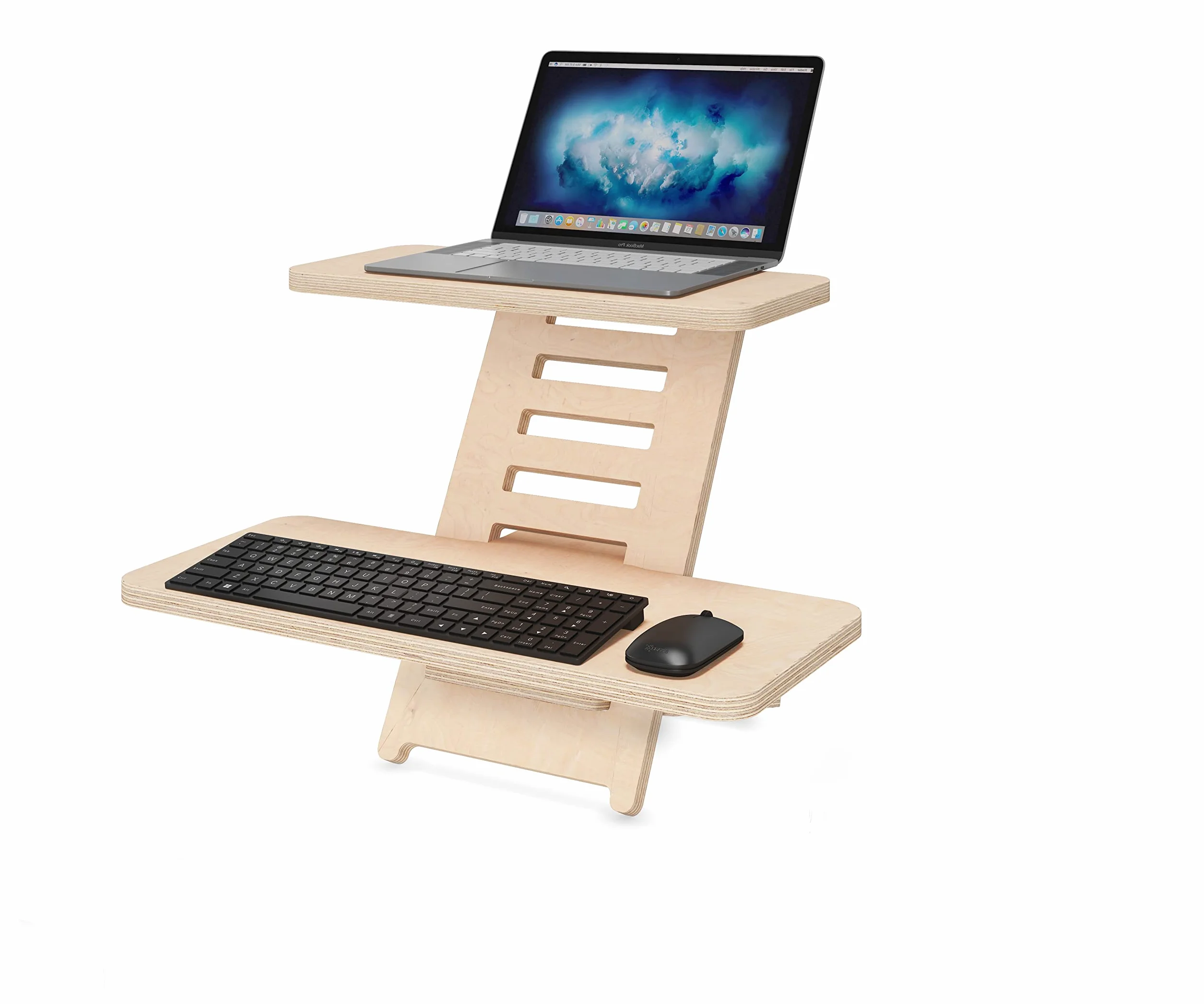 Soporte de Madera para Ordenador portátil y Mesa de pie - Soporte de Altura para Escritorio