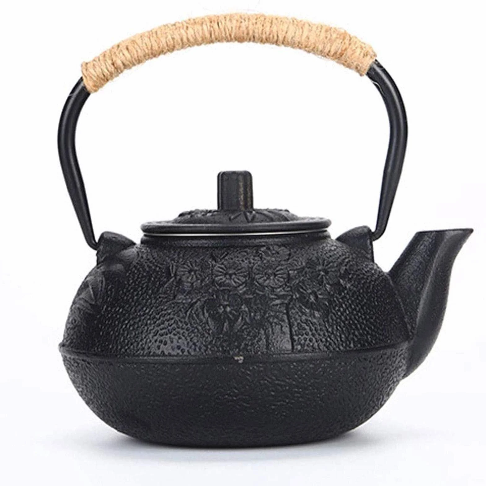 Tetera De Hierro Fundido Japonés De 600 Ml Con Infusor - Hervidor De Té De Hierro Fundido Mantiene La Temperatura - Vintage Lilac Blossom Tea Kettle - Artículo Del Coleccionista Para El Té Aficionados
