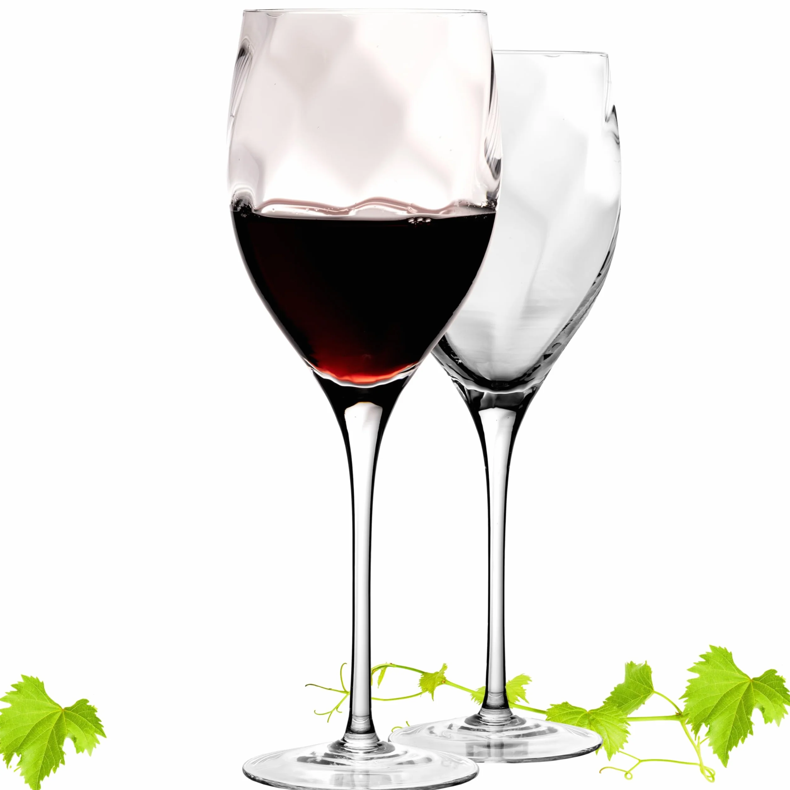 Imperial - Copas de vino tinto (350 ml, 2 piezas, hechas a mano)