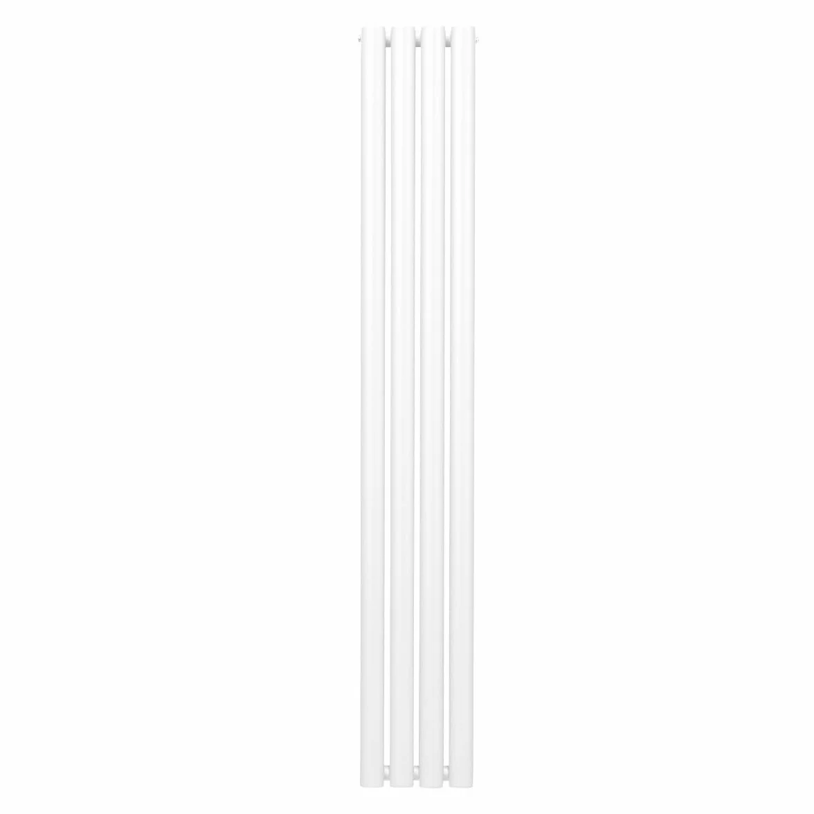 Radiador De Columna Ovalada 1600mm x 240mm Vertical | Blanco | Acero | Montado en pared | Kit de fijación y soportes + Cepillo de limpieza GRATIS | Calefacción estufa calefactor