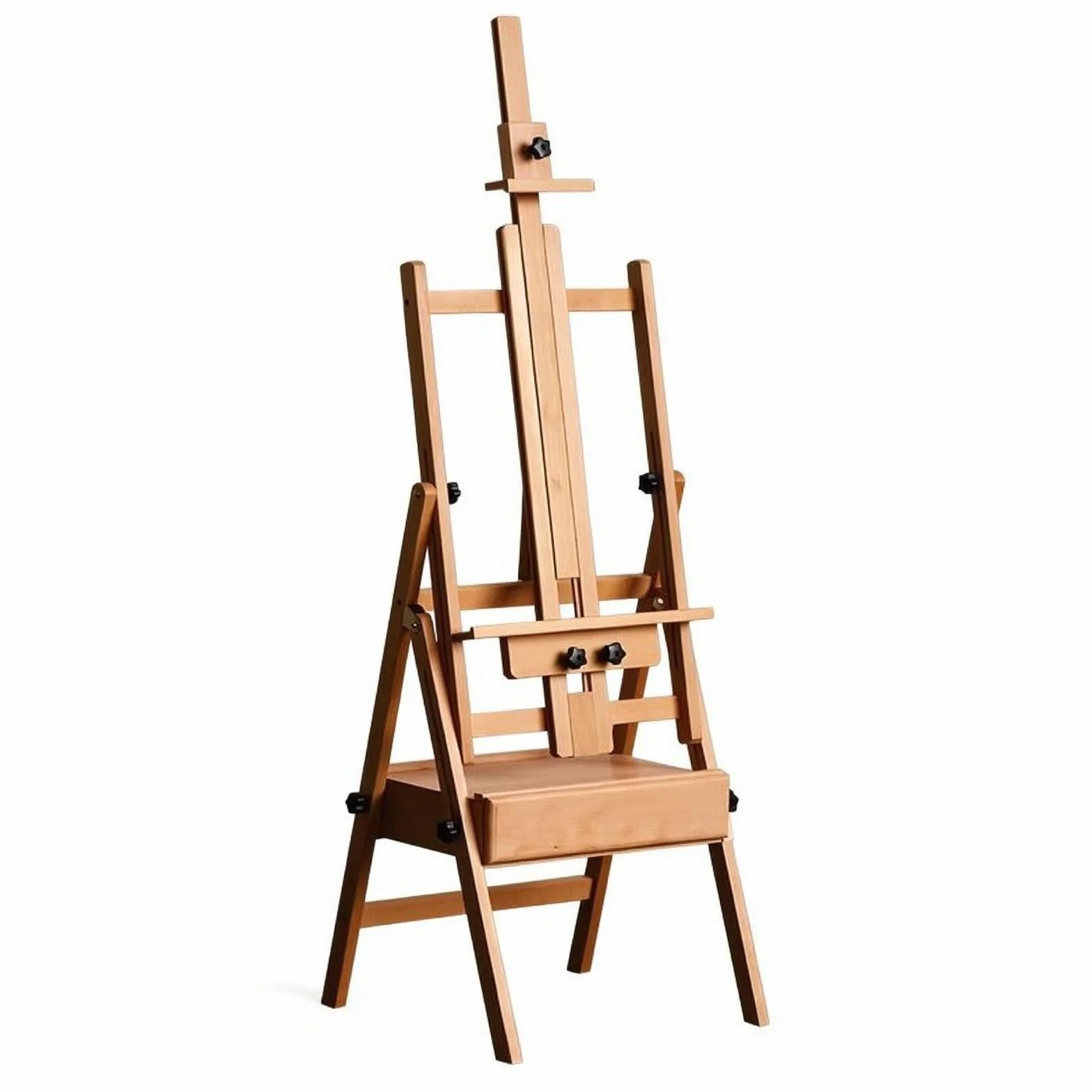 TISHITA Caballete de Dibujo Infantil Caballete Plegable Atril de Pintura Soporte Regulable Caballete con Cajón Integrado Estructura de Adecuado para Artística, Marrón Claro, Caballete Con Cajón