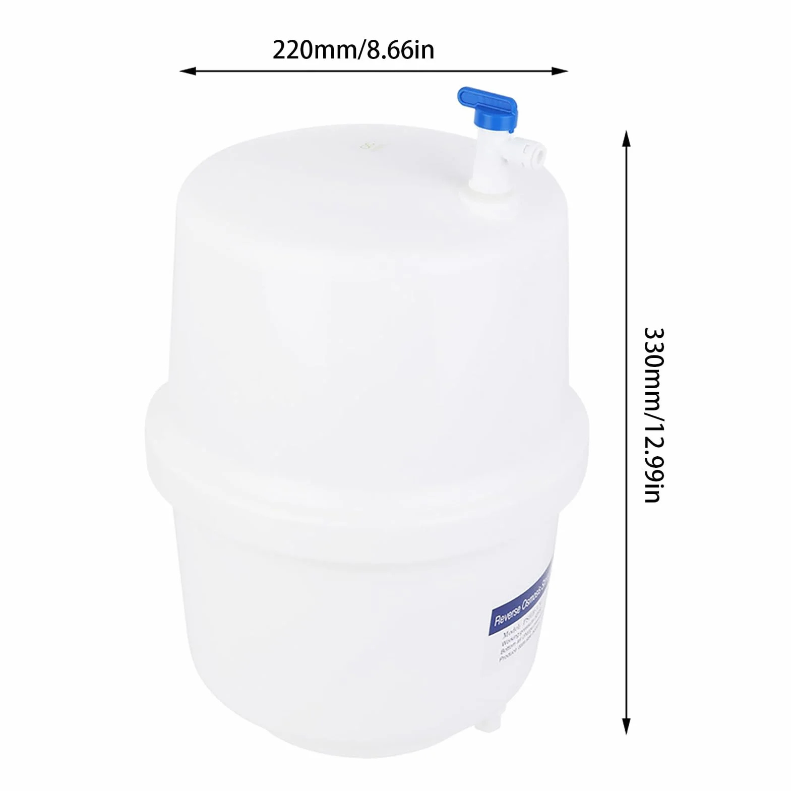 Tanque de Almacenamiento de Agua a Presión, Tanque de Almacenamiento de Agua a Presión con Válvula de Bola para Sistemas RO de ósmosis Inversa Tanque de Almacenamiento de Agua a