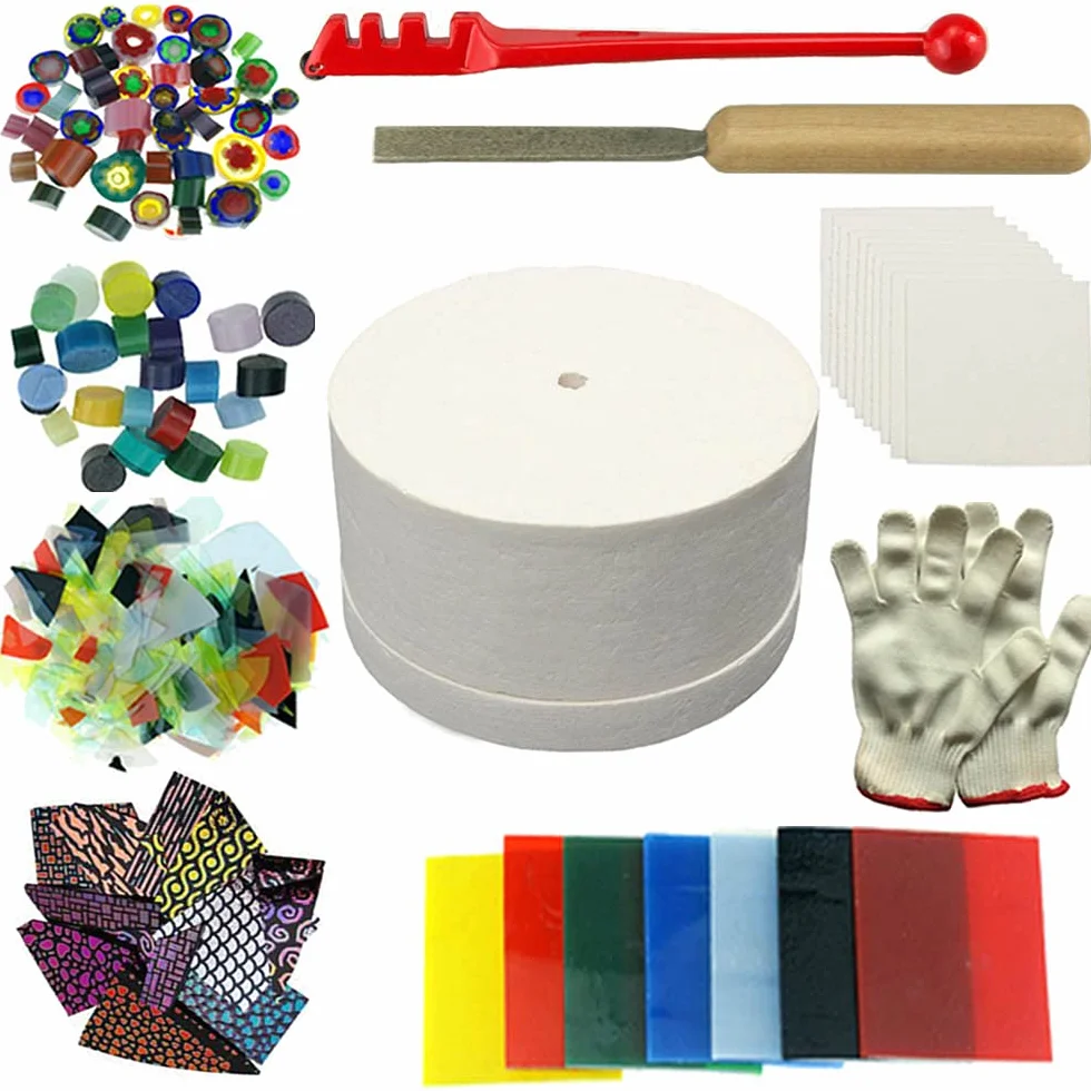 Kit profesional de horno de microondas grande para herramientas de fusión de vidrio 10 unids Set