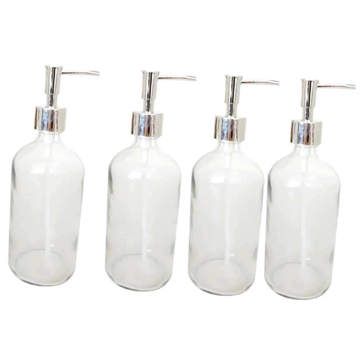Cabilock 4 Piezas Contenedor De Loción Botella De Loción Portalápices para El Aula Contenedor De Artículos De Tocador Dispensador De Jabon Champú Botella De Vidrio