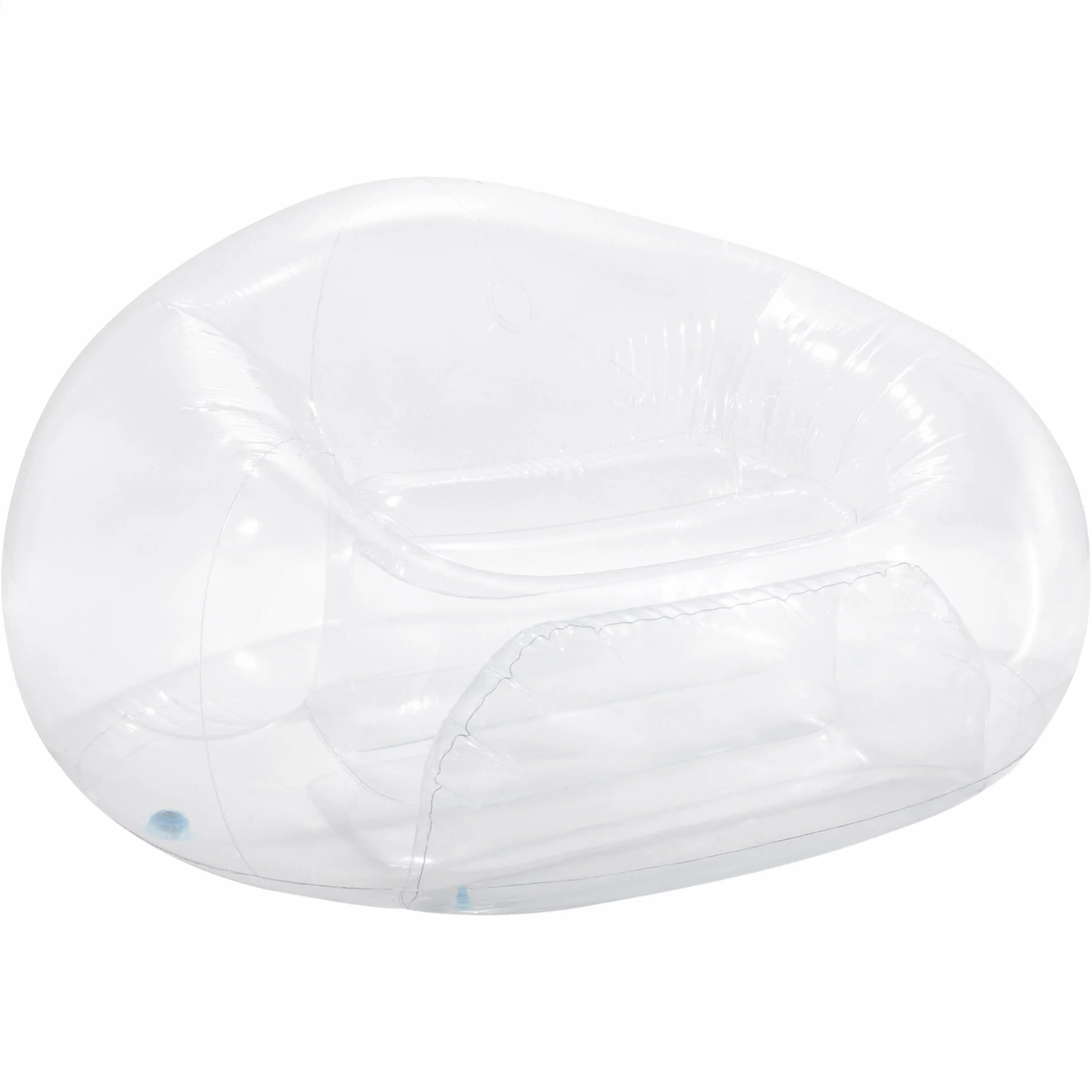 Intex 66500 Beanless Sillón Hinchable, Transparente, Muebles Hinchables, Medidas 137x127x74 cm, Cómodo Capacidad para 1 Persona, Peso Máx. 100 kg, Fácil de Hinchar, Portátil, Puff Hinchable
