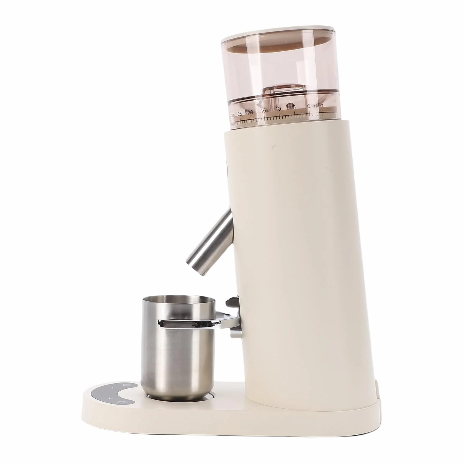 Qcwwy Molinero de café Eléctrico, Función de Memoria de Tiempo de Tiempo Recargable USB Molino de Frijol de café Portátil Antigüedad (685 albaricoque)