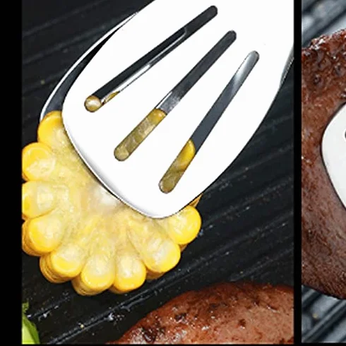 Pinzas de Cocina Pinzas de Acero Inoxidable, para Servir Buffet, pastelería, Barbacoa, tamaño: 24 * 4,5 cm, seguras y duraderas