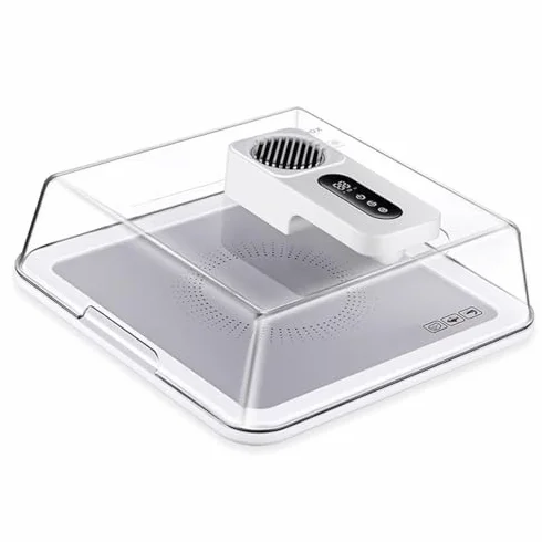 Bandeja de descongelación rápida para carne congelada, tecnología de flujo de aire, incluye tapa y temporizador recargable para filetes, pollo, mariscos