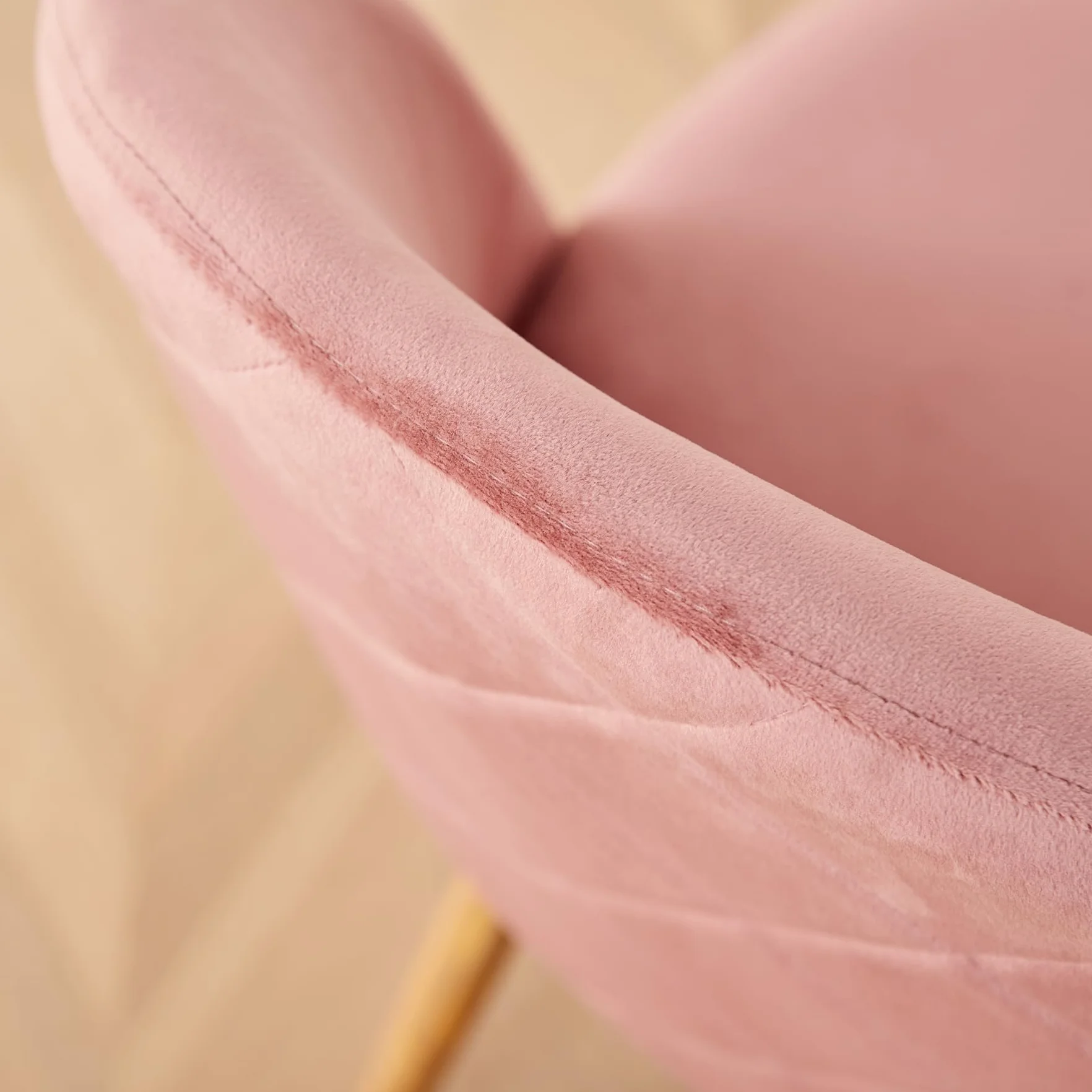 Juego de 4 Sillas de Comedor Tapizadas de Terciopelo con Patas de Metal Ajustables (Verde+Rosa)