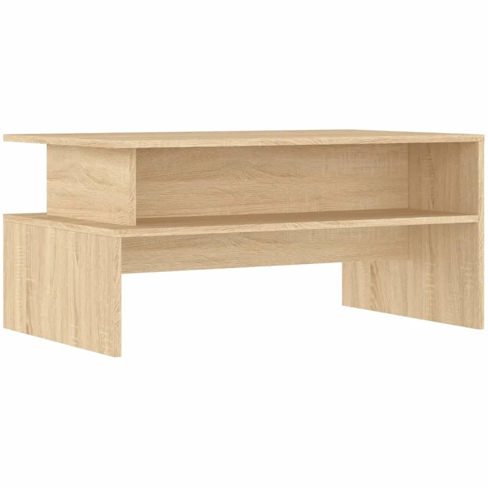 Sonoma - Mesa de centro de roble (90 x 55 x 42,5 cm, material de madera, robusta mesa de salón con espacio de almacenamiento, elegante mesa auxiliar para bebidas y aperitivos)