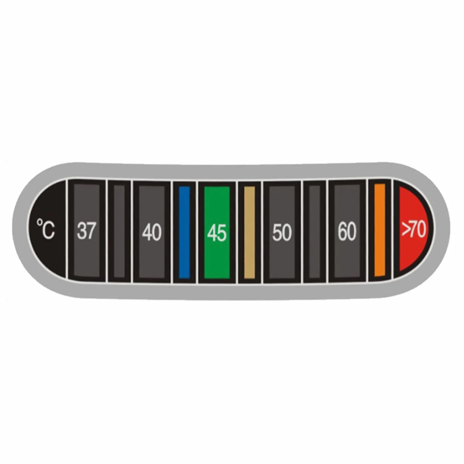 Liquid Crystal Thermometer Strip Set, Temperature Indicator Stickers for Bottles, Easy Read Adhesive Display for Coffee Cups, Fermentation, Brewing, Beverages, 2.34x0.74 Inches