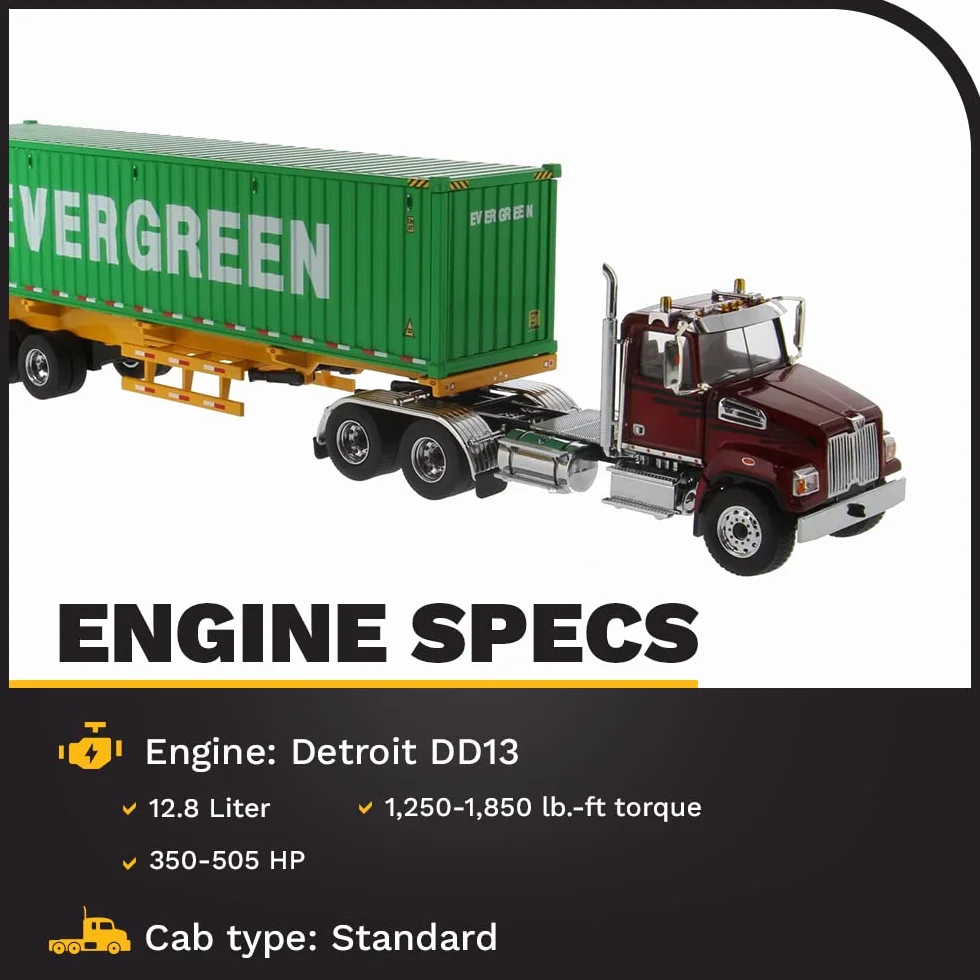 Diecast Masters Western Star 4700 SB Tandem Truck and 40' Dry Goods Container Trailer