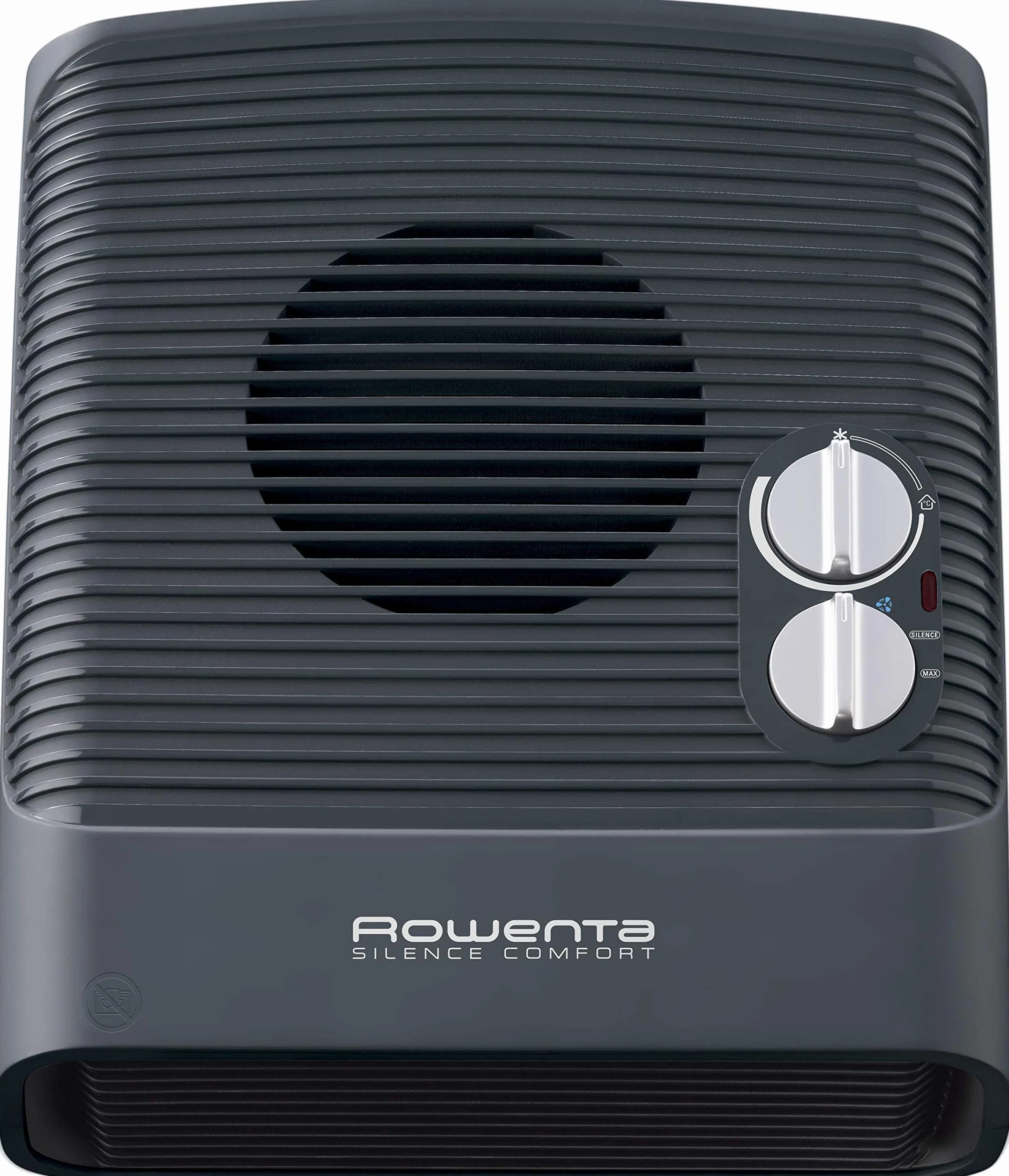 Rowenta Atlas Silence SO5115F0 Calefactor de 2400 W con 2 velocidades, termostato anti-heladas, función aire frío, silencioso y fácil de transportar (Reacondicionado)