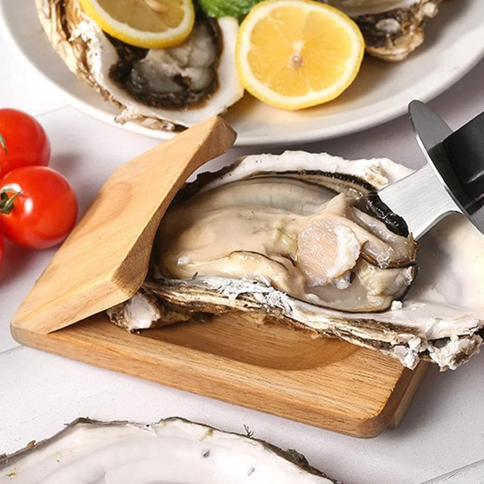 Abrazadera de ostras, abrazadera de ostras de madera, herramienta de abridor de ostras, herramienta de abridor de mariscos, abrazadera de madera para ostras de madera, kits de triturador