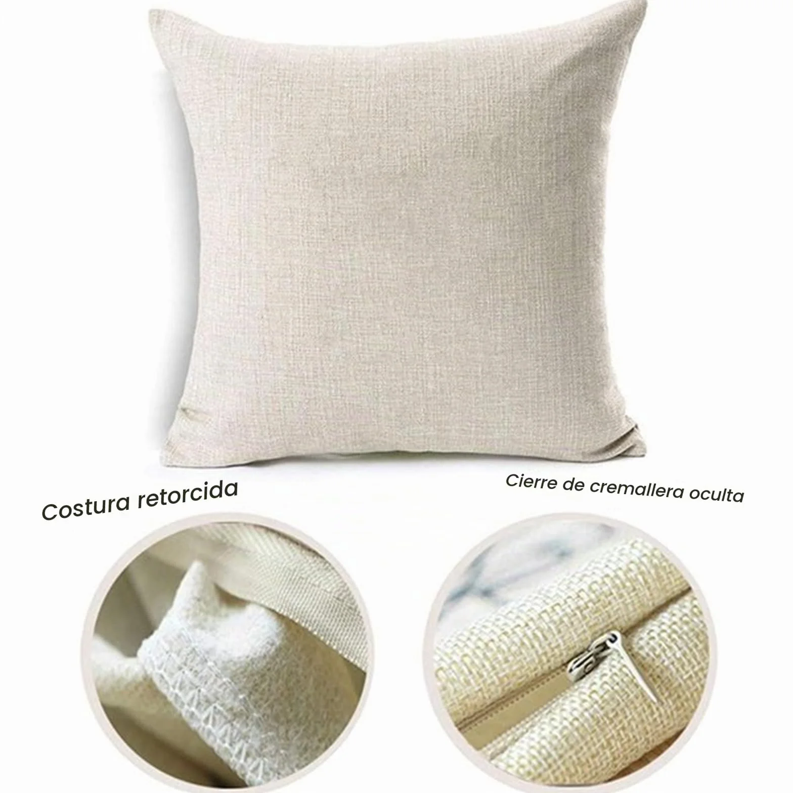 Fundas de Cojín 70x70 cm Juego de 4 Fundas cojines negro Funda Cojin Exterior Blanco Cojines para Sofa de Lino Cojines Cama Decorativos para Salón Oficina Coche Exterior Decoración de Hogar Regalos