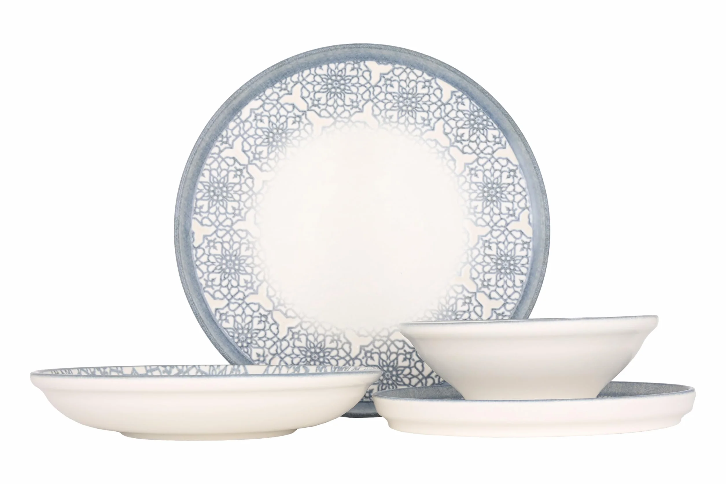 Kütahya Porselen Juegos de vajilla - Casa Blue - 24 piezas - 6 Personas - Porcelana