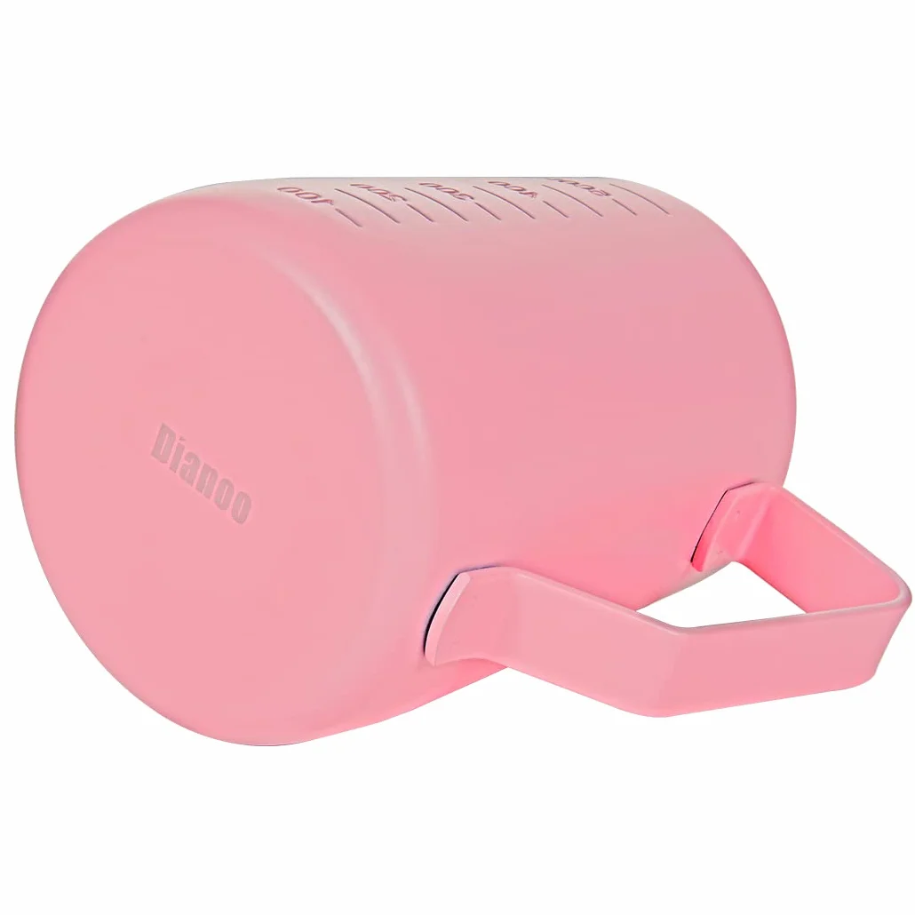 Jarra de Vapor 600 ml - Jarra de Espuma de Leche de Acero Inoxidable, Taza de Café Arte con Leche Rosa