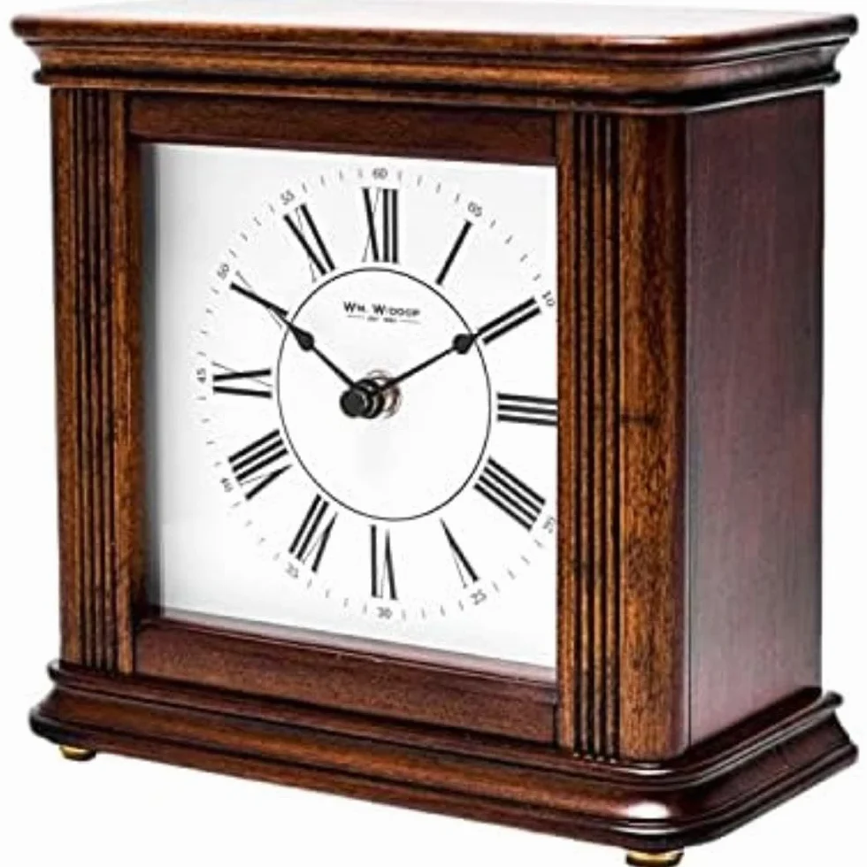 Widdop Westminster W2904 - Reloj de Mesa Cuadrado con diseño de Columna Antigua, elección de campanillas