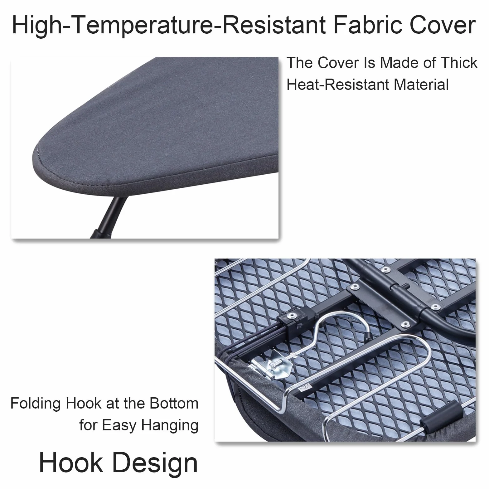 Tabla de Planchar Plegable de Sobremesa con Soporte para Plancha, Mesa de Planchar Portátil Colgante con Gancho para Uso Doméstico en Lavandería