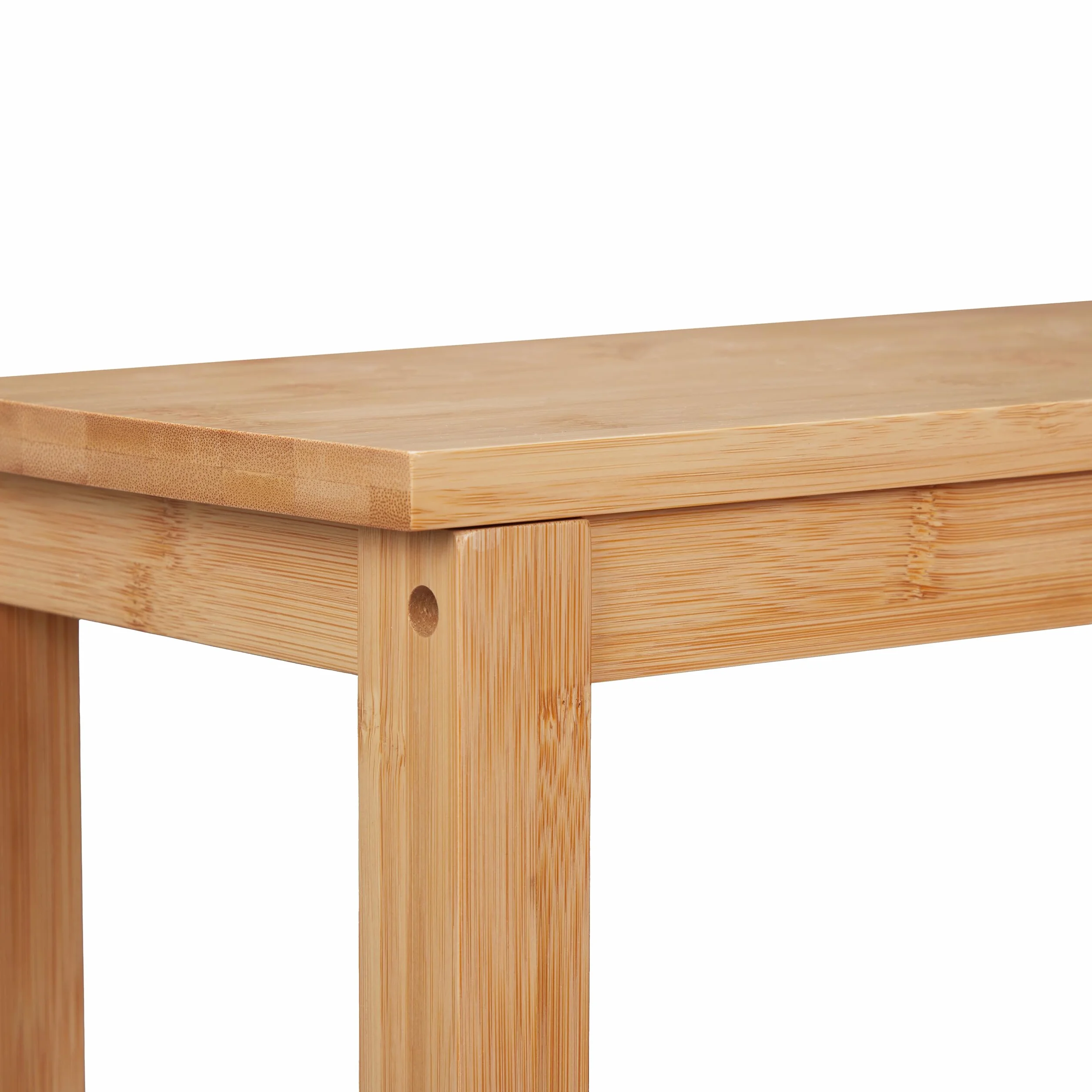 Relaxdays Taburete 2 Escalones Bambú 100 kg 40 x 40 x 40,5 cm Natural