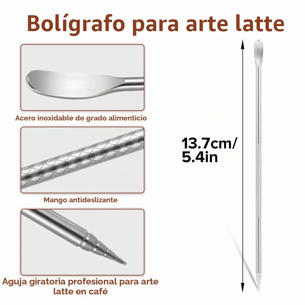KITDAHOM Jarra de espuma de leche de acero inoxidable 350 ml con escala, dispensador de nata y aguja para latte-art para baristas