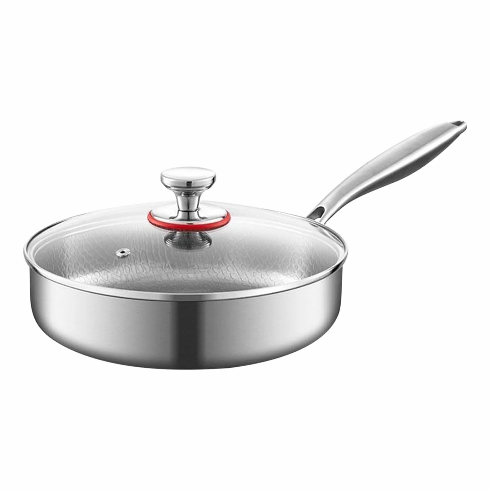 Sartén de Titanio Martillado Utensilios de Cocina Antiadherentes | Sartén para Hogar Para Cocineros Domésticos Principiantes Preparación Comidas Huevos Tortillas Carnes Camping Viajes