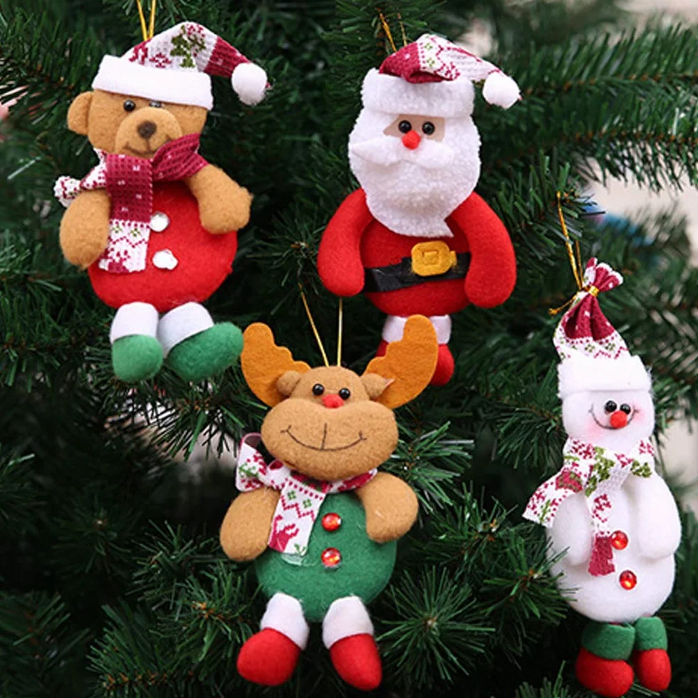 MEJOSER 8 Piezas Adornos Navidad Colgantes Papá Noel Decoración Navideña Manualidades