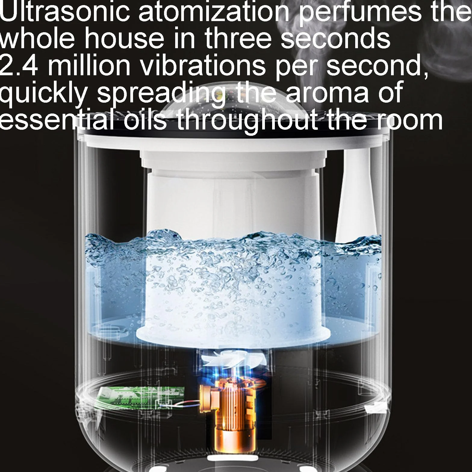 Humidificador ultrasónico con luz nocturna LED, proyección multifunción, proyección dinámica de 360 grados, perfecto para el hogar, oficina, dormitorio
