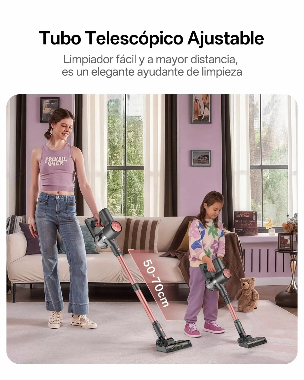 Vexilar V10Pro Aspiradora sin Cable 45KPa Potente,Aspiradora Fácil Limpieza,Autonomía 45 Min,Batería Extraíble,Accesorios Multiusos,Aspirador Escoba Ligero para Suelos/Alfombras/Coche/Pelo de Mascotas