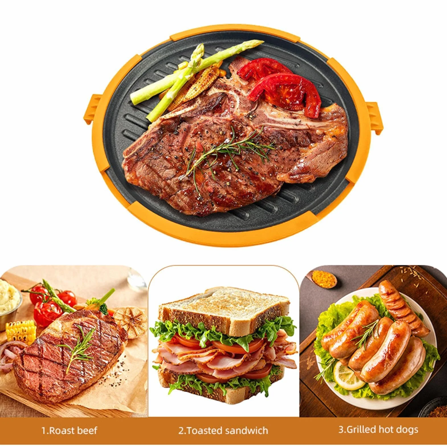 Generisch Plancha para microondas – y hornear rápidamente – Derretidor de queso antiadherente | Ideal para pizza, panqueques y desayunos | Utensilios de cocina compactos para dormitorio y oficina