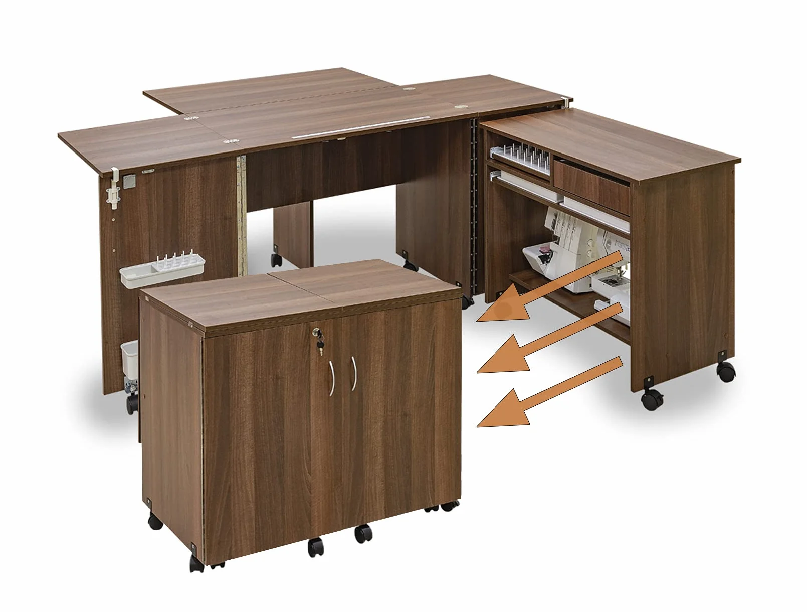 Comfort 7+ | Muebles para máquinas de coser y overlock | (Lakeland Acacia Light)