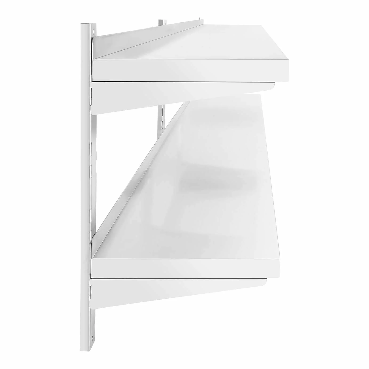 Royal Catering Estante De Pared Metálico Estantería para Cocina RCWR-2000.4 (Montaje a Pared, Capacidad: 40 kg, Acero Inoxidable, 2 baldas, 40 x 200 cm)