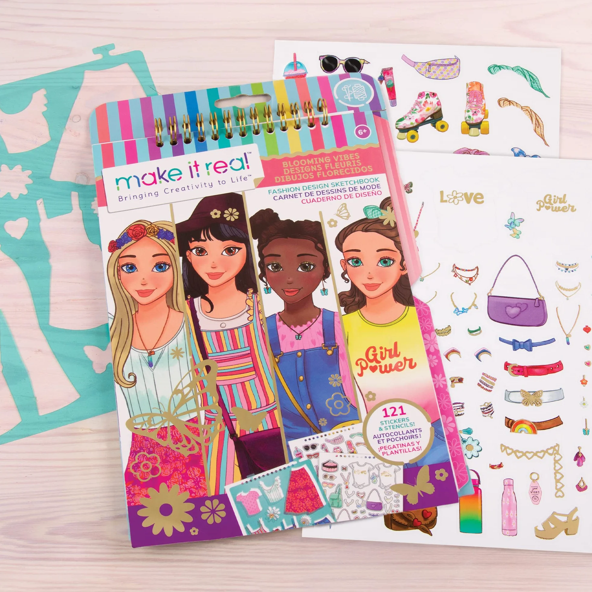 Moda Cuaderno de Bocetos para Niñas Blooming Vibes