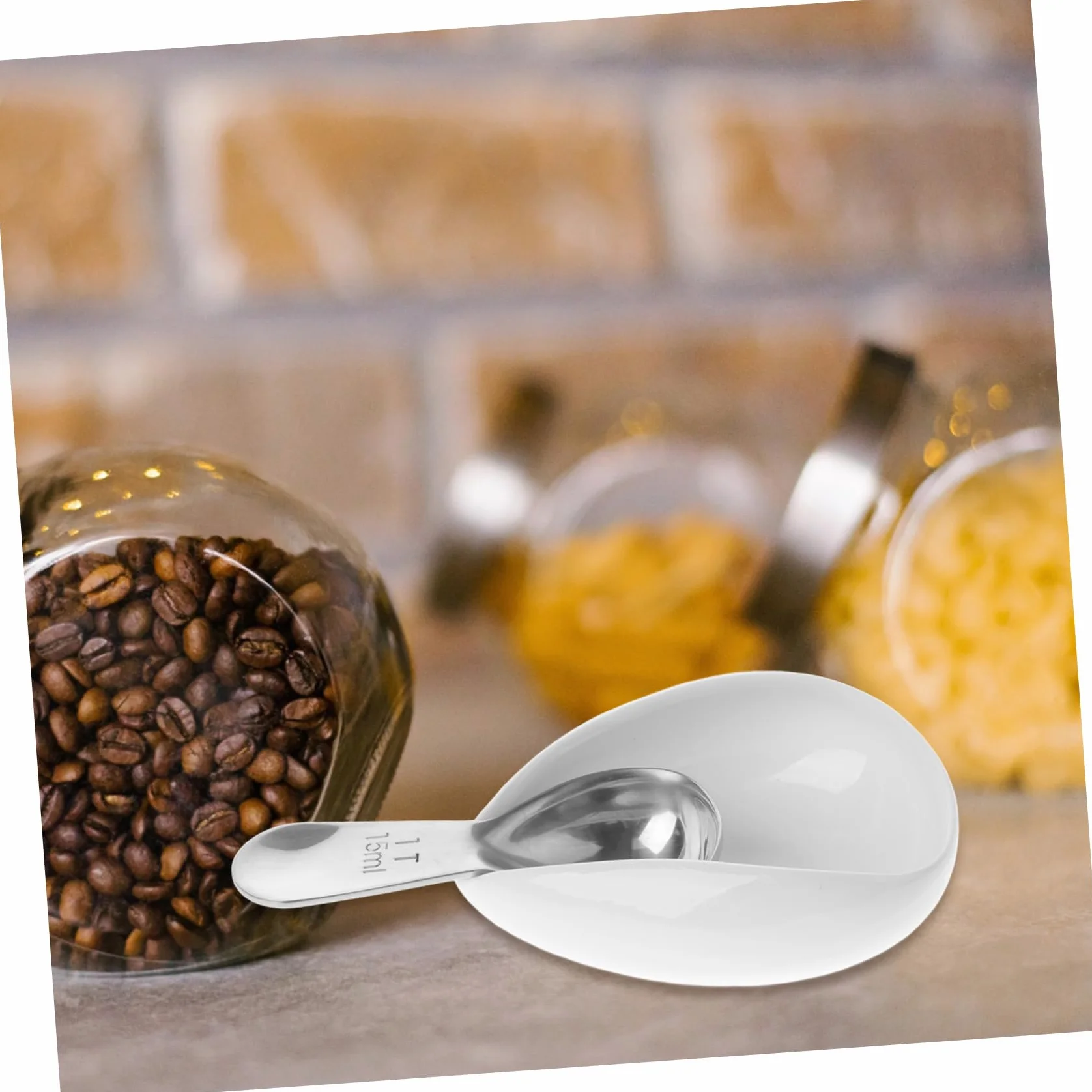 PRETYZOOM 4juegos Tazón y Cucharas Medidoras De Cerámica para Café Accesorios De Café Bandeja para y Dosis De para Casa Cucharita