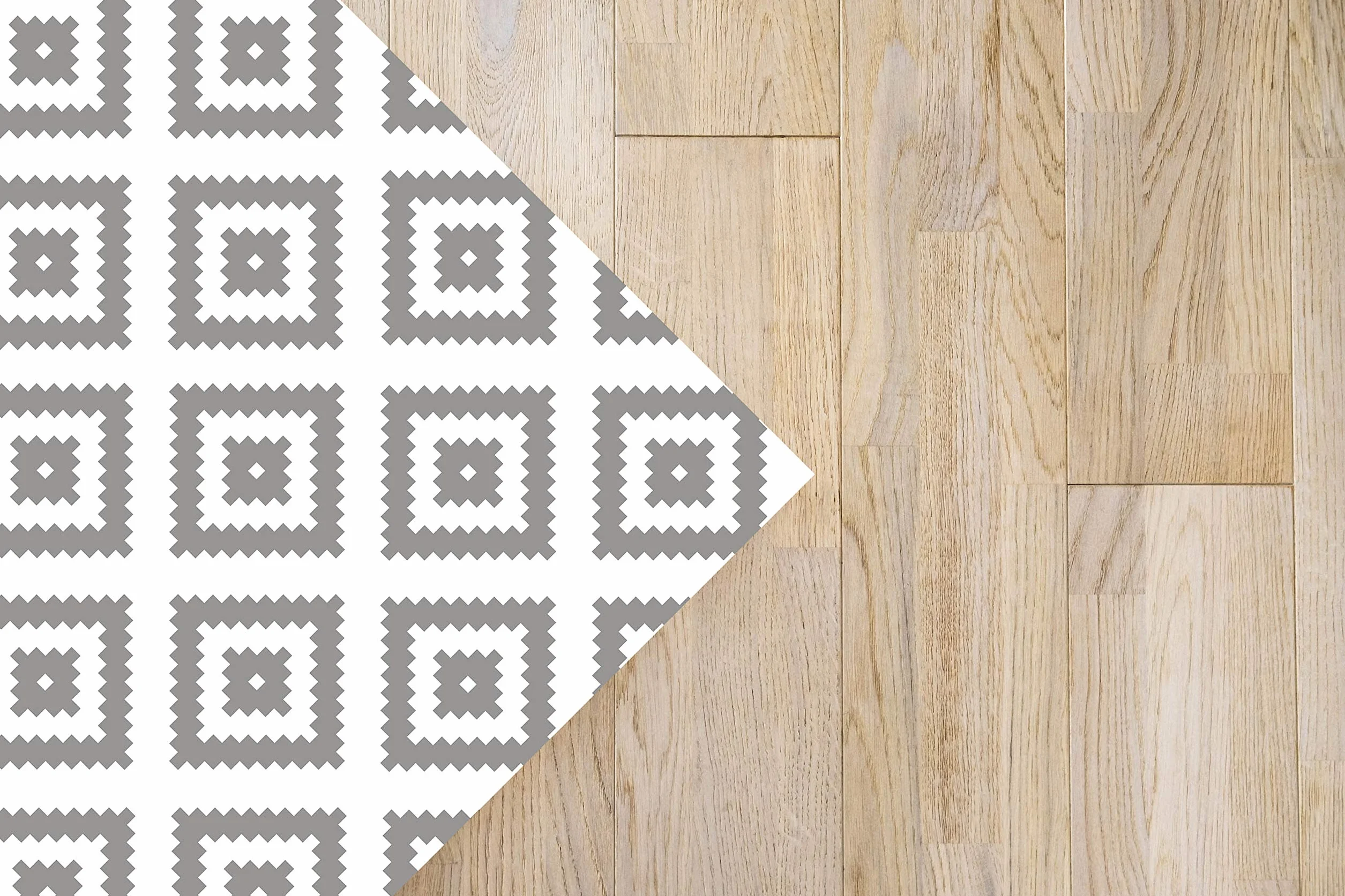 Panorama Alfombra Vinílica - Modelo Cuadros Gris 80x150 cm - Varios tamaños - Decoración Hogar, Cocina y Salón