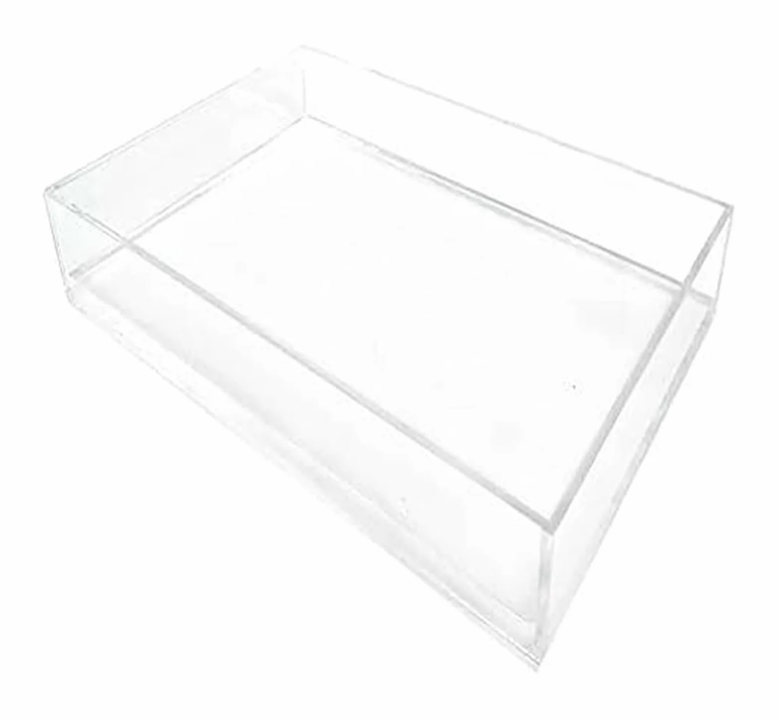 Vitrina acrílica con depósito de agua, Tanque de agua for fotografía acrílico transparente, caja expositora cinco lados, 25x(20-25) x5cm(25x25x5cm/9..8x9.8x1.9'')