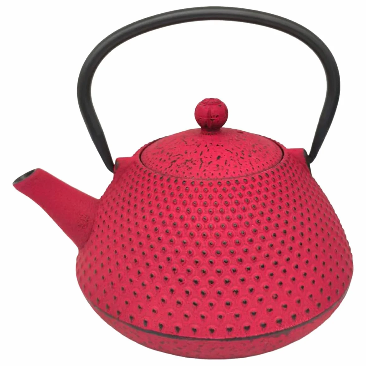 Tetera de Hierro Colado 0,8L Roja - Estilo Moderno