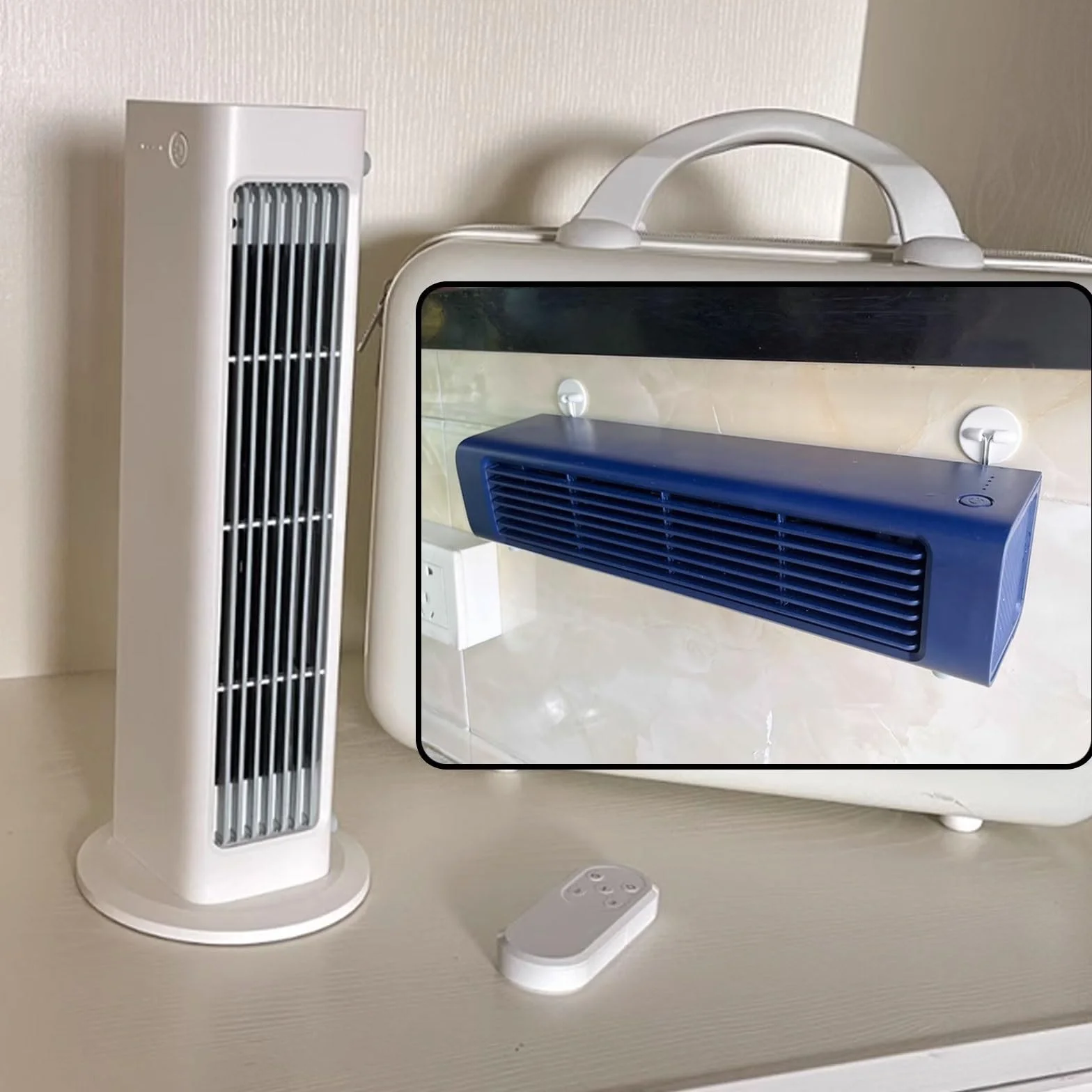Aire acondicionado portátil, no necesita ventana, control remoto inalámbrico, 3 ajustes de velocidad, salida de aire larga para salas de refrigeración, dormitorios, oficinas
