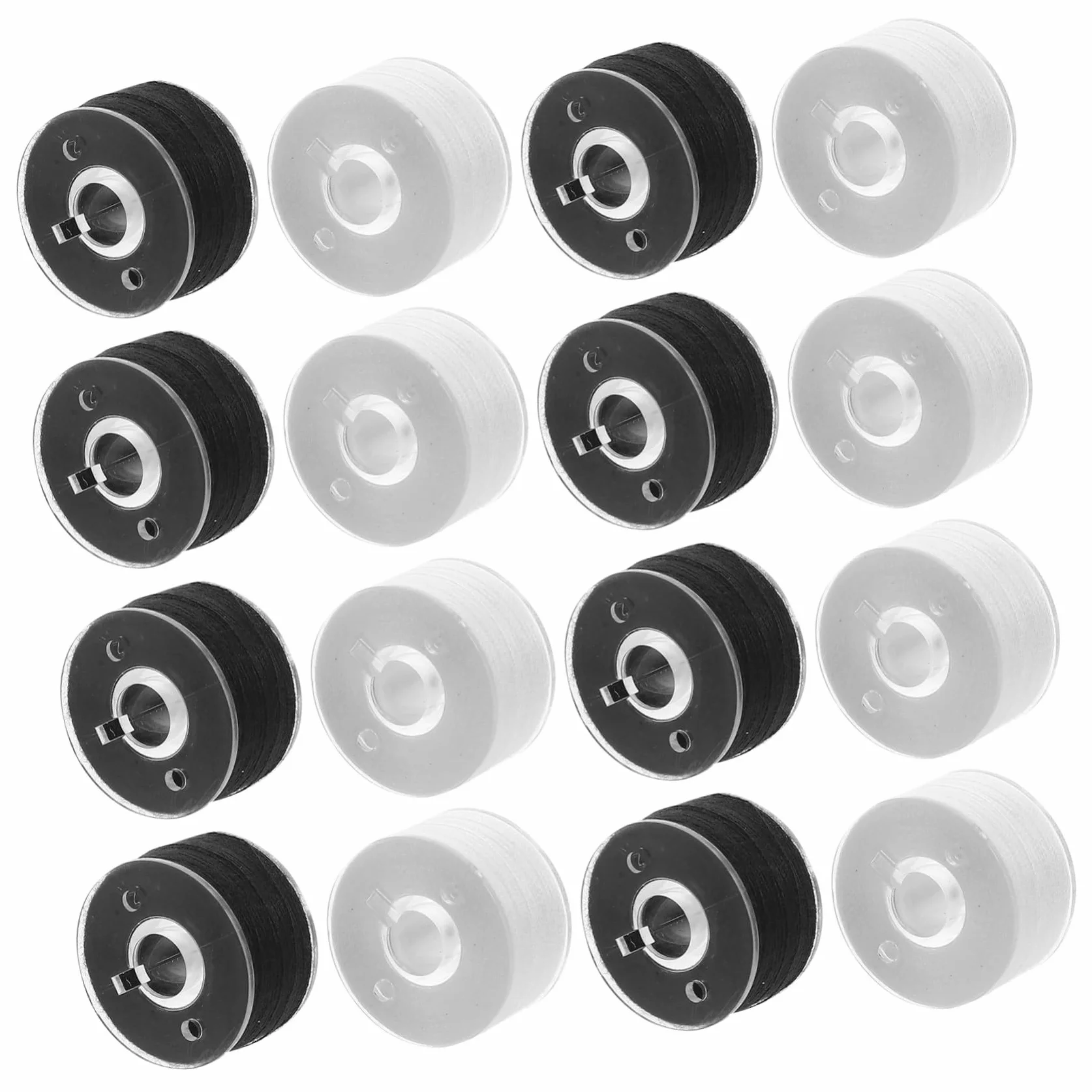 Bobinas de Hilo de Bordar de Poliéster Prebobinadas 144 Uds | Abs, 60s/2, Recambio Rápido para Máquina de Coser, Uso en Tareas de Bordado y Prendas
