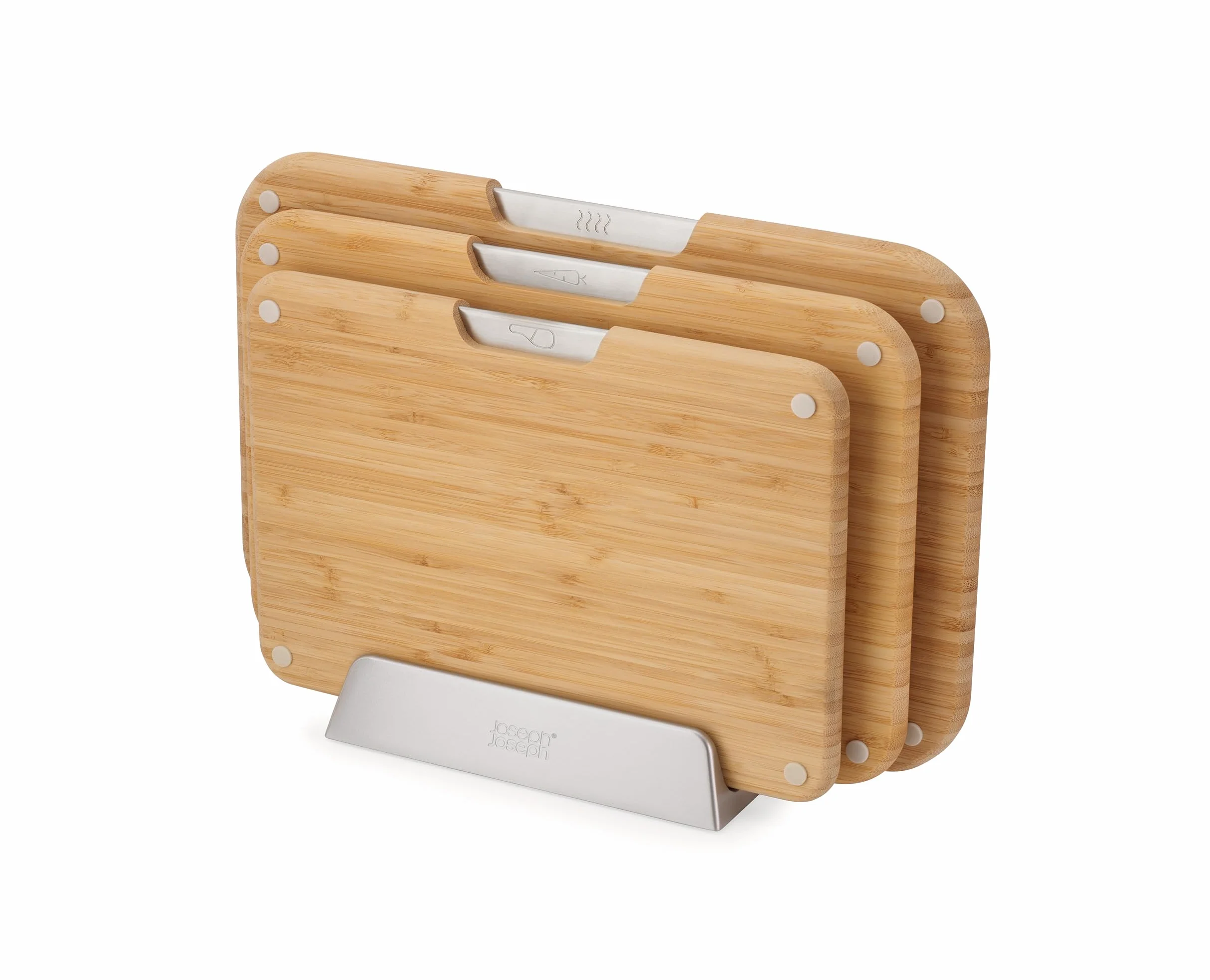 Juego de 3 Tablas de Cortar Bambú Doble Cara Antideslizantes Joseph Joseph Nest™