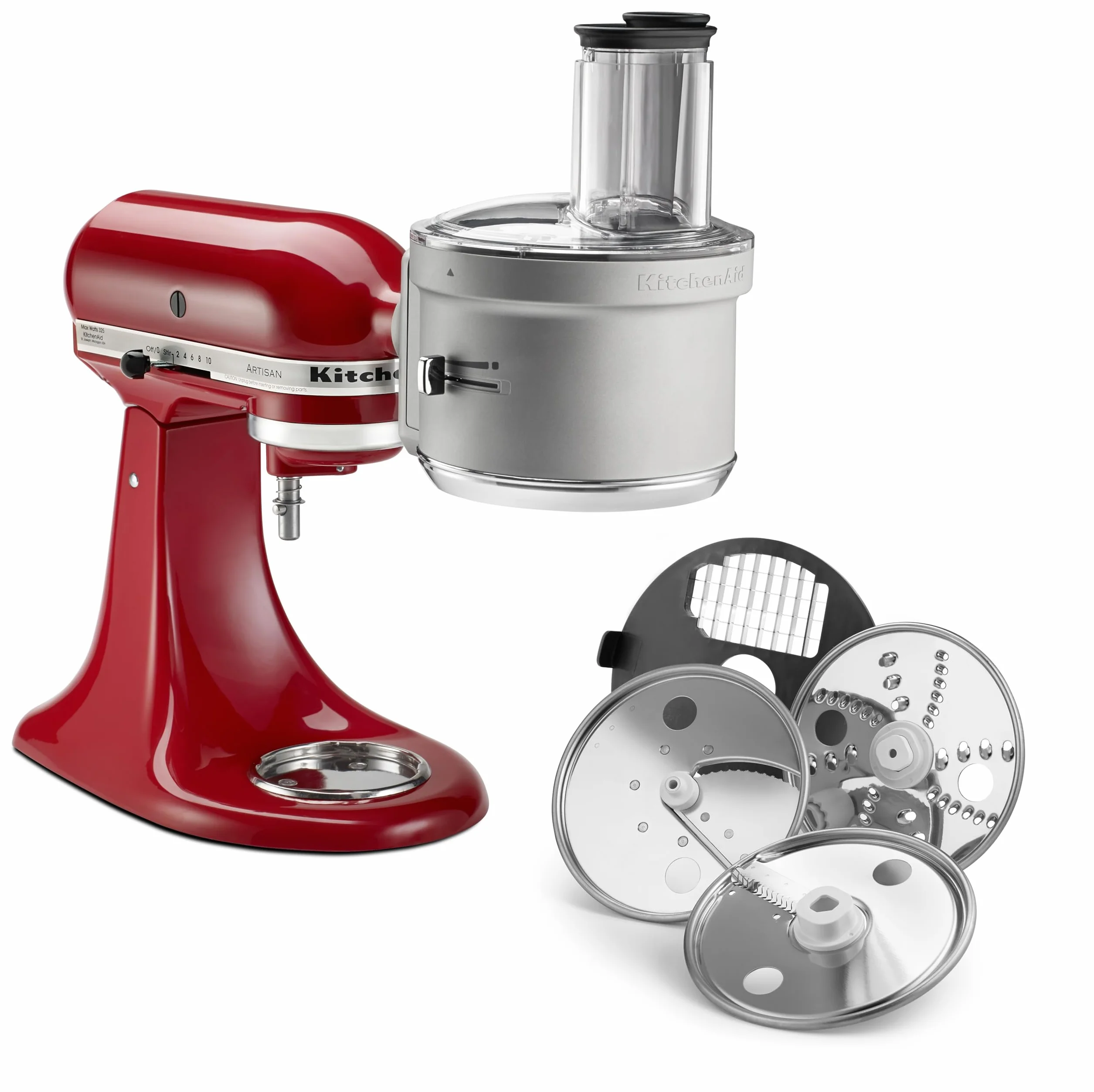 KitchenAid Accesorio Procesador de Alimentos para Robots de Cocina, Sistema ExactSlice, Kit de Corte en Cubos, Discos de Rallado y Juliana, Funda de Almacenamiento