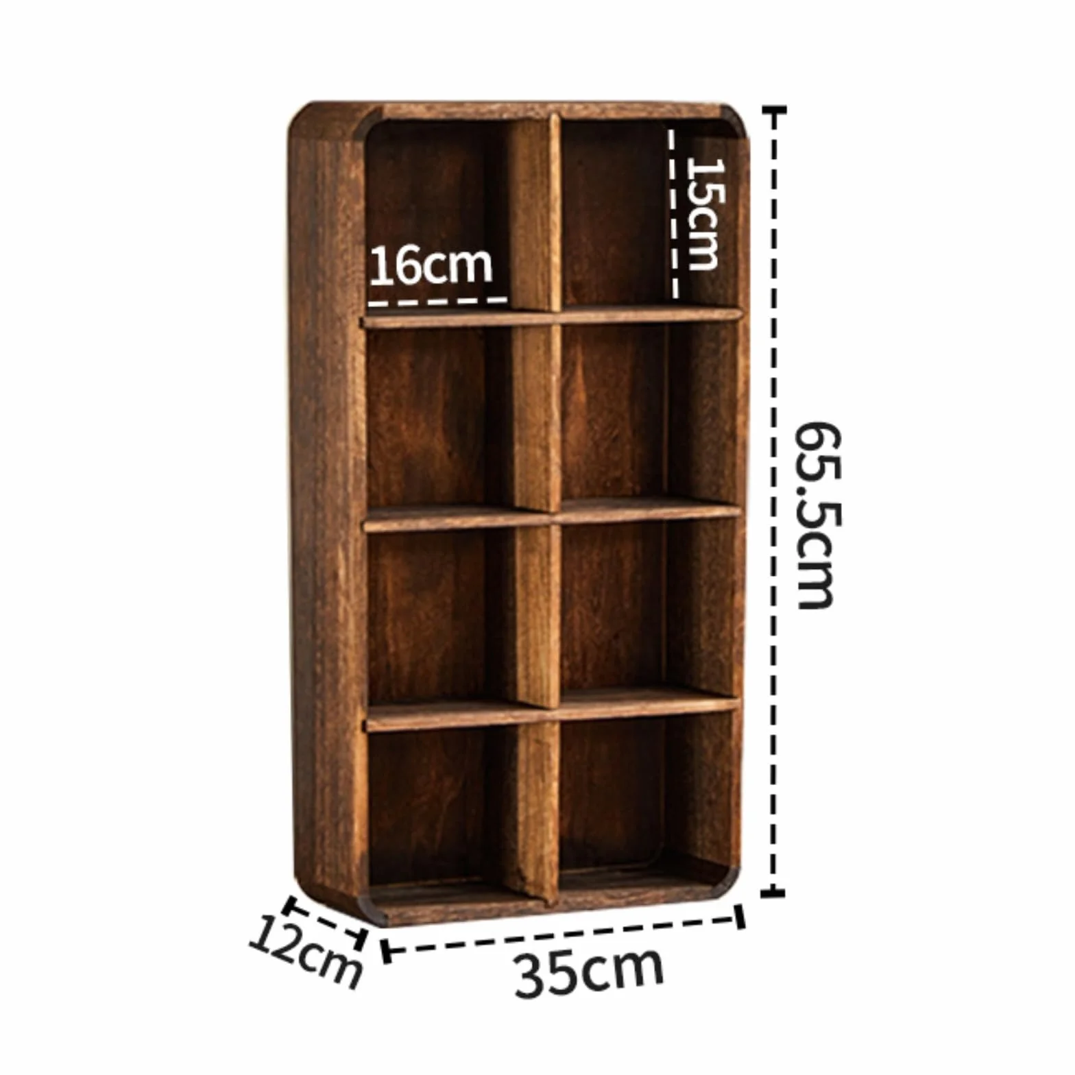 Organizador Tazas con Compartimentos Compacto Estan Resisn para Aficionados Al Té, Coleccionistas, 8 Compartimentos con Panel Trasero