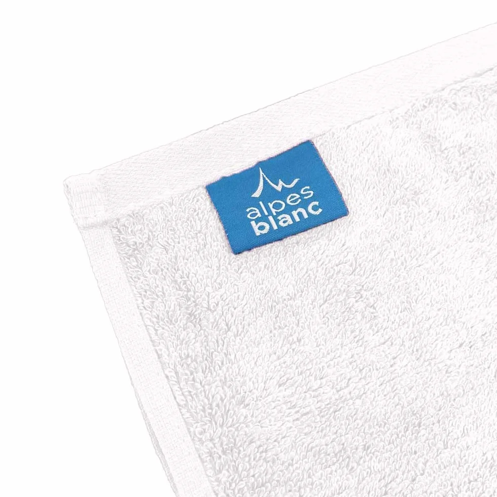 Juego de 2 toallas de baño de algodón y bambú de 600 g/m² (blanco, 100 x 150)
