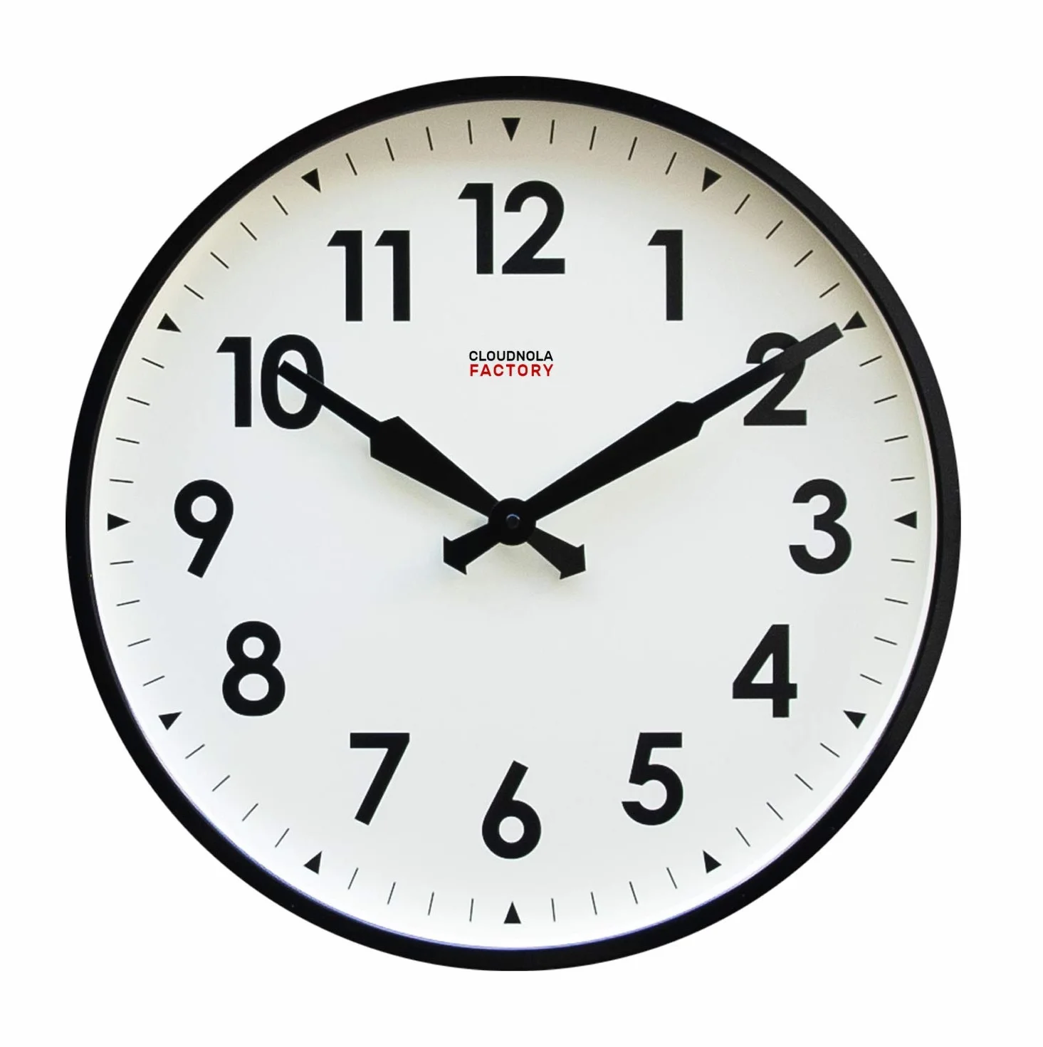 Cloudnola Reloj de Metal, Estilo Industrial, Reloj de Pared de diseño contemporáneo, Movimiento de Cuarzo silencioso, Negro